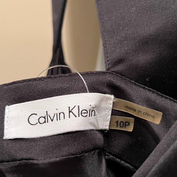 Calvin Klein Black Dress Evening Gown Women's Size 10P - Picture 4 of 10
